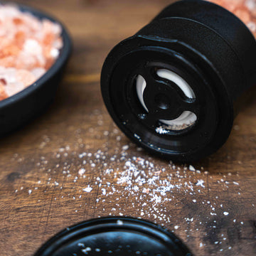 Premium Glass Salt Grinder with Himalayan Pink Salt 110g | Refillable & Ceramic Mill
