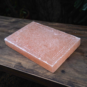 Himalayan Pink Salt Cooking Slab 8"x12"x1.5" | Grill & Serve Platter | Natural Heat Block